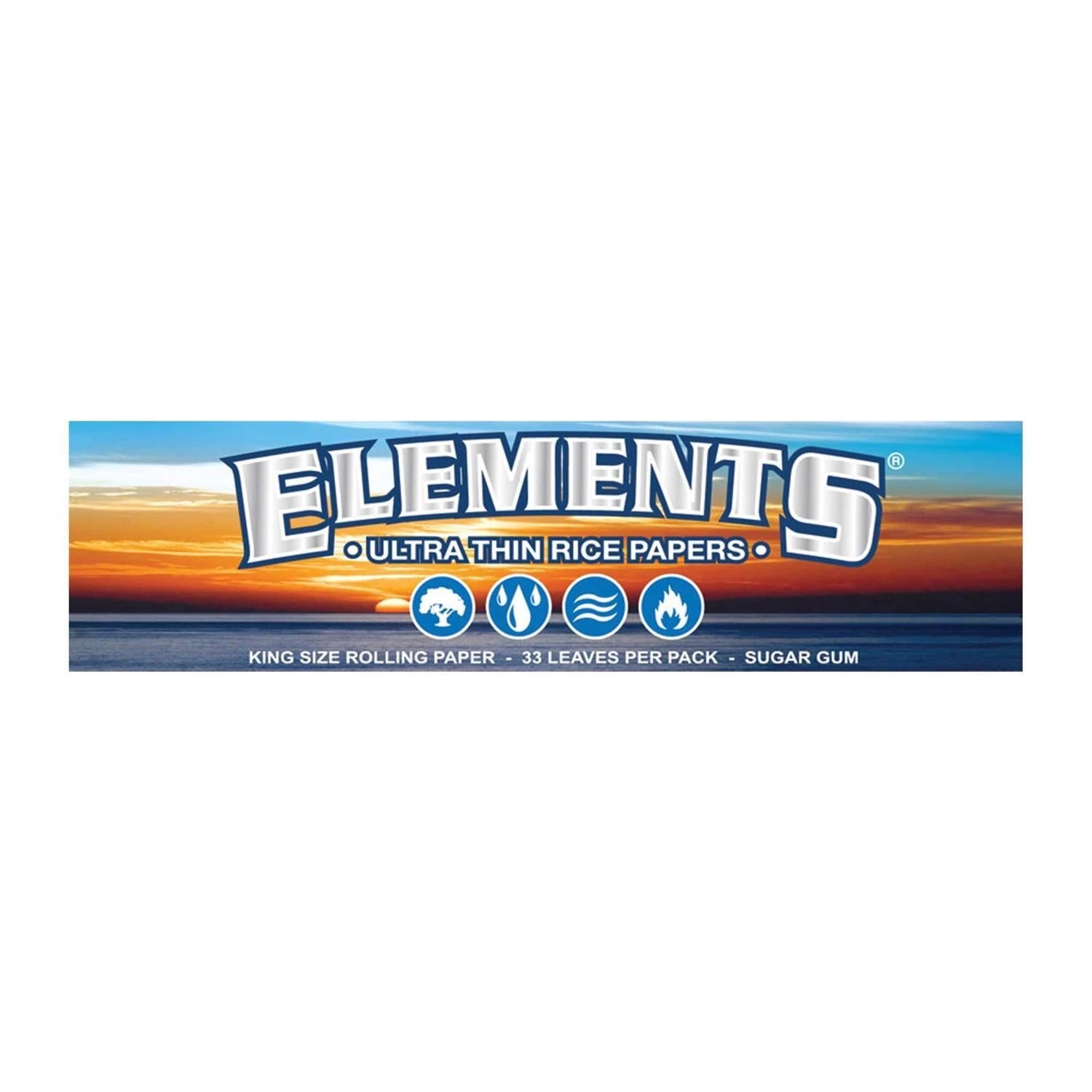 Elements Papers King Size Slim - ultra dünne Blättchen aus Reispapier Elements